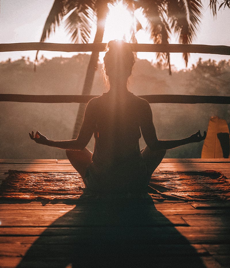 a person doing meditation